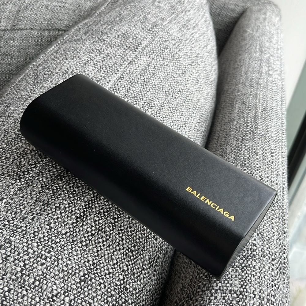 NEW Balenciaga retro round monochromatic metal sunglasses in brown / red - Picture 8 of 8